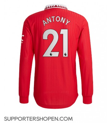 Manchester United Antony #21 Hemma Matchtröja 2022-23 Långärmad